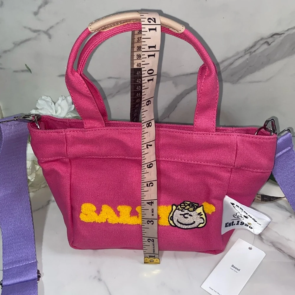 NWT Peanuts Sally Brown Pink Purse Hand & Crossbody Strap - Picture 14 of 17